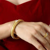 Bracelet 316L Stainless Steel Gold Plated Inlaid Zircon Electroplating