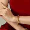 Bracelet 316L Stainless Steel Gold Plated Inlaid Zircon Electroplating