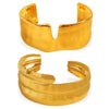 Bracelet 316L Stainless Steel Goldplated Cshaped Minimalist Geometric Electroplated