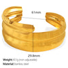 Bracelet 316L Stainless Steel Goldplated Cshaped Minimalist Geometric Electroplated