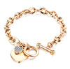Bracelet Titanium Steel Horseshoe Buckle Lock Gold Plated Jewelry Fashion Simple