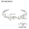 Bracelet 316L Stainless Steel Imitation Pearl Cshaped Electroplating Simple Geometric Style