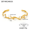 Bracelet 316L Stainless Steel Imitation Pearl Cshaped Electroplating Simple Geometric Style