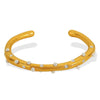 Bracelet 316L Stainless Steel Imitation Pearl Inlaid Electroplated Light Luxury Minimalist Irregular Opening