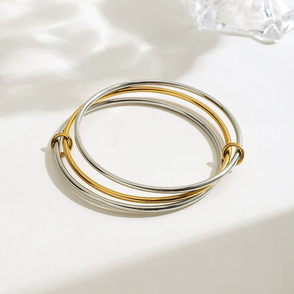 Bracelet Titanium Steel Ins Style Geometric Electroplating
