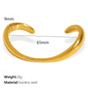 Bracelet 316L Stainless Steel Minimalist Geometric Electroplated For Women
