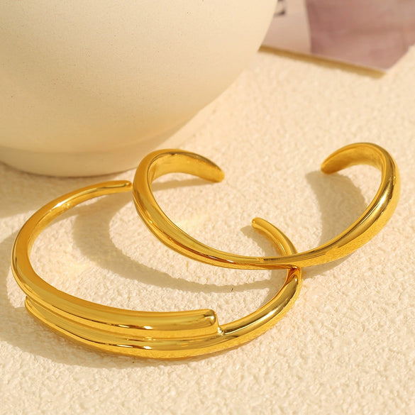 Bracelet 316L Stainless Steel Minimalist Geometric Electroplated For Women