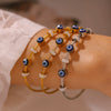Bracelet 316L Stainless Steel Oil Drop Geometric Retro Light Luxury Diamondencrusted 18K Gold Plated