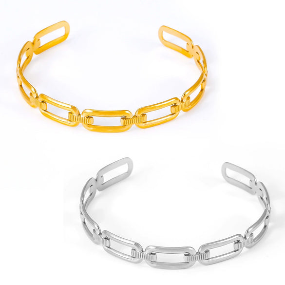 Bracelet Titanium Steel Open Chain Type Simple Trend Design Vacuum Plated