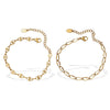 Bracelet 316L Stainless Steel Simple Style Geometric Electroplating Unisex Women's