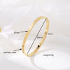 Bracelet Titanium Steel Stainless Steel Geometric Electroplating Inlaid Zircon Colorfast Antiallergy Girlfriends Niche Design