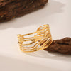 Bracelet Titanium Steel Stainless Steel Geometric Irregular Linear Hollow Opening Vacuum Plated Electroplated