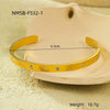 Bracelet Titanium Steel Stainless Steel Inlaid Round Zircon Electroplated Fashion Geometric Style