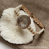 Bracelet Watch Natural Pearl Metal Ordinary Glass Mirror Antique Style Round For Women