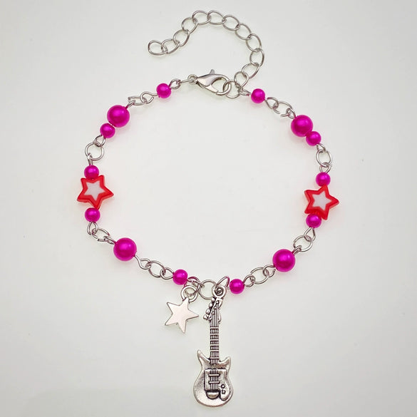 Bracelet Zinc Alloy Geometric Handmade Heartshaped Fivepointed Star Punk Style