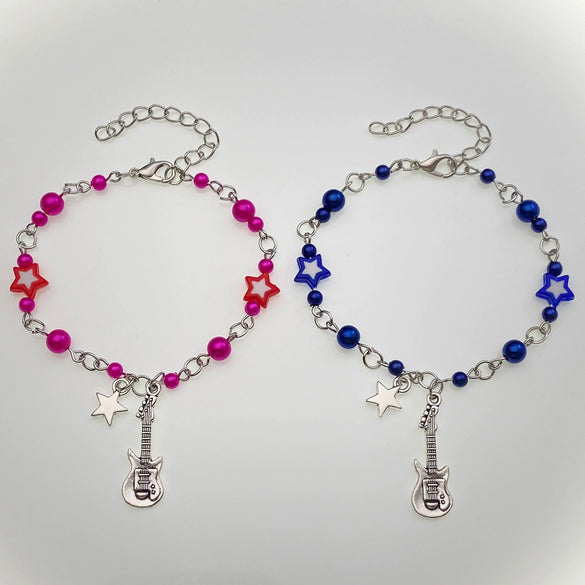 Bracelet Zinc Alloy Geometric Handmade Heartshaped Fivepointed Star Punk Style