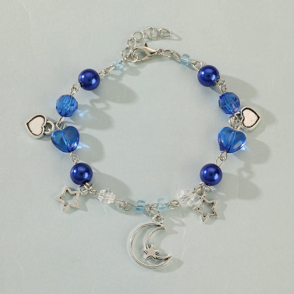 Bracelet Zinc Alloy Geometric Handmade Heartshaped Fivepointed Star Punk Style