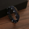 Bracelets Alloy Natural Stone Leather Handwoven Geometric Stainless Steel Magnet Buckle Electroplating Jewelry For Men And Women