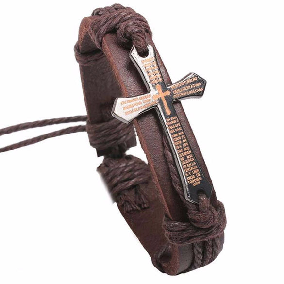 Bracelets Artificial Leather Punk Geometric Handwoven