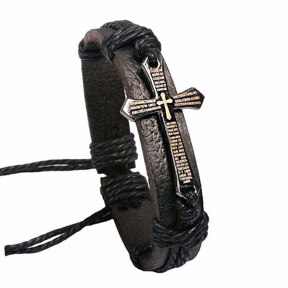 Bracelets Artificial Leather Punk Geometric Handwoven