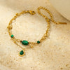 Bracelets Stainless Steel Inlaid With Natural Stone Titanium Steel Pendants Electroplated Fashion Hand Jewelry