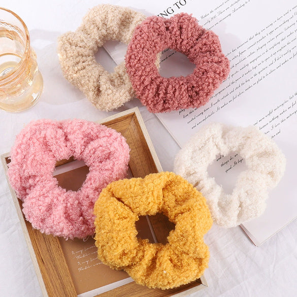 Braided Fabric Hair Ring High Elasticity Geometric Scrunchie For Elegant Ponytail Styling