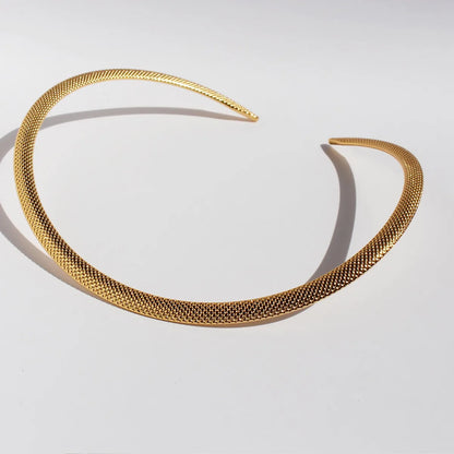 Brass 18K Gold Plated Exaggerated Plating Geometric Choker