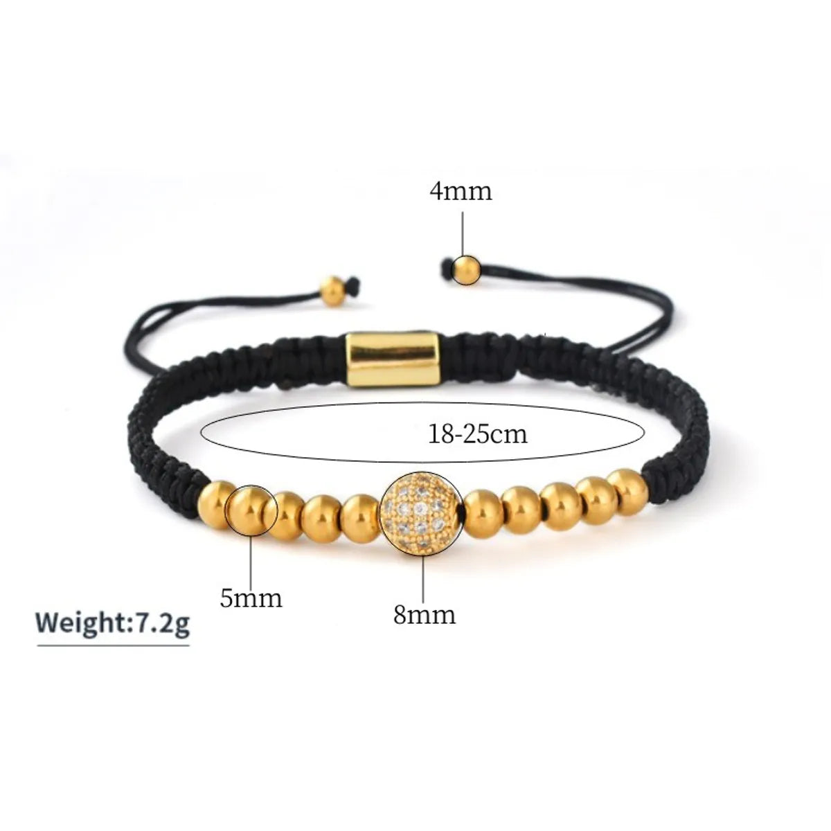 Brass 18K Gold Plated Luxurious Simple Style Inlay Geometric Zircon Bracelets