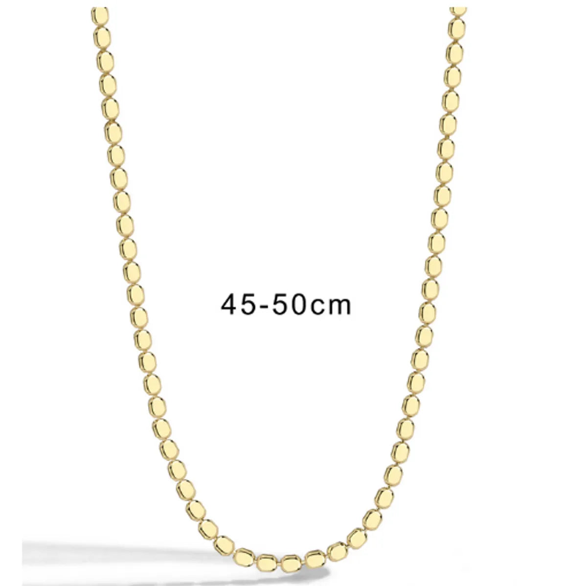 Brass 18K Gold Plated Paper Clip Solid Color Long Necklace Necklace