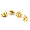 Brass Butterfly Buckle Earring Backs Round Embossed Metal Ear Back Plugs Electroplated Gold Silver Tone Fashion Flower Style