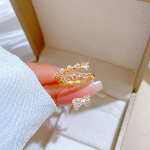 Brass Cartoon Crown Fashion Ring With Electroplating For Women