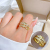 Brass Crown Pattern Electroplated Casual Hand Jewelry Ring