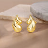 Brass Geometric Water Droplets Flamboyant Exaggerated Electroplated Women's Earrings