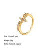 Brass Gold Plated Glam Luxurious Vacation Plating Inlay Heart Shape Zircon Rings