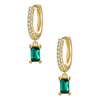 Brass Goldplated Geometric Zircon Earrings