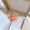 Brass Gshaped Crown Ring With Electroplating For Women