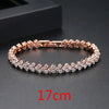Brass Heart Shaped Zircon Bracelet For Women Fashion Electroplated Gemstone Bangle Gift Jewelry