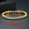 Brass Heart Shaped Zircon Bracelet For Women Fashion Electroplated Gemstone Bangle Gift Jewelry