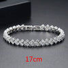 Brass Heart Shaped Zircon Bracelet For Women Fashion Electroplated Gemstone Bangle Gift Jewelry