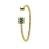 Brass Pearshaped Love Heartshaped Square Zircon Mixed Color Open Bracelet Stacking Electroplated
