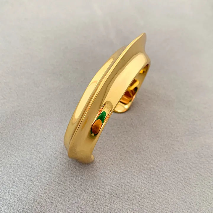 Brass Plating Geometric Bangle