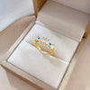 Brass The Crown Style Microinlaid Real Gold Plated Women's Fashion Ring