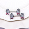 Breast Ring Jewelry Stainless Steel Alloy Inlaid Artificial Gem Semiprecious Stone Animal Zodiac Electroplating