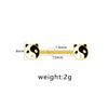 Breast Ring Jewelry Stainless Steel Alloy Inlaid Artificial Gem Semiprecious Stone Animal Zodiac Electroplating