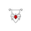 Breast Ring Zinc Alloy Geometric Spider Bat Style Stainless Steel