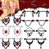 Breast Ring Zinc Alloy Geometric Spider Bat Style Stainless Steel