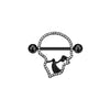 Breast Ring Zinc Alloy Geometric Spider Bat Style Stainless Steel