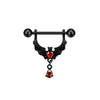 Breast Ring Zinc Alloy Geometric Spider Bat Style Stainless Steel