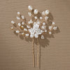 Bridal And Kids' Handmade Pearl Rhinestone Flower Hairpin Jewelry Accessories