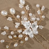 Bridal And Kids' Handmade Pearl Rhinestone Flower Hairpin Jewelry Accessories